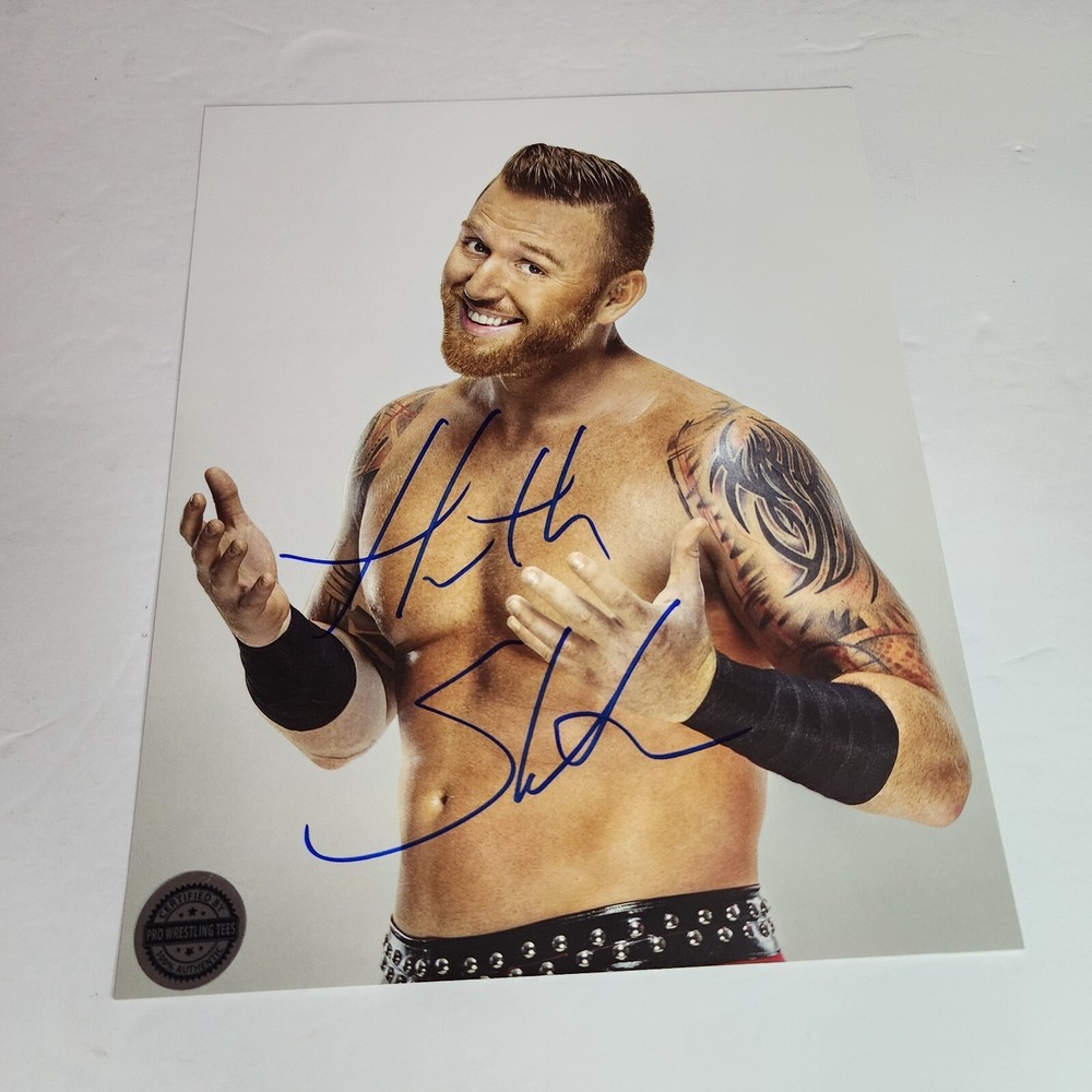 Heath Slater Pro Wrestling Crate Autographed Photo 8x10 Authentic